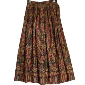 Paisley Print Maxi Skirt